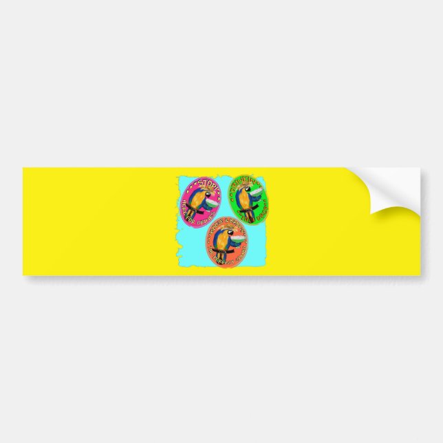 DRUNKIN PARROTS BUMPER STICKER (Front)