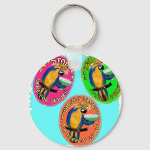 DRUNKIN PARROTS KEY RING