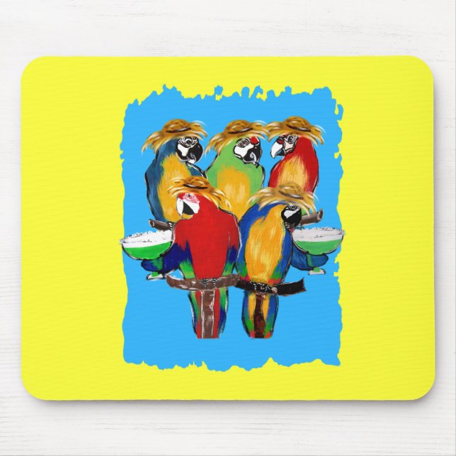 Drunkin Parrots Mouse Mat (Front)