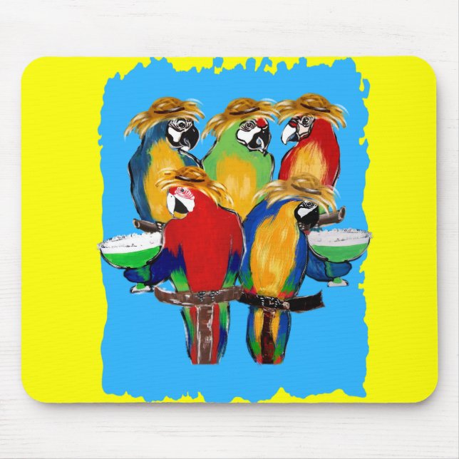 Drunkin Parrots Mouse Mat (Front)