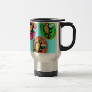DRUNKIN PARROTS TRAVEL MUG