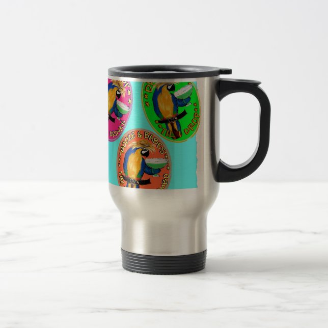DRUNKIN PARROTS TRAVEL MUG (Right)
