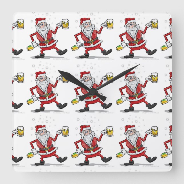 "DRUNKIN' SANTA" CLOCK (Front)