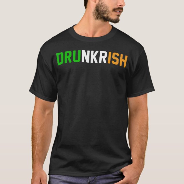 drunkrish ireland flag T-Shirt (Front)