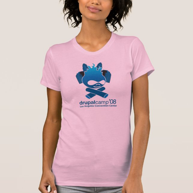 Drupal Camp LA 2008 Flame Shirt (Women) (Front)