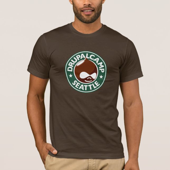 Drupal Camp Seattle - Dark Brown T-Shirt (Front)