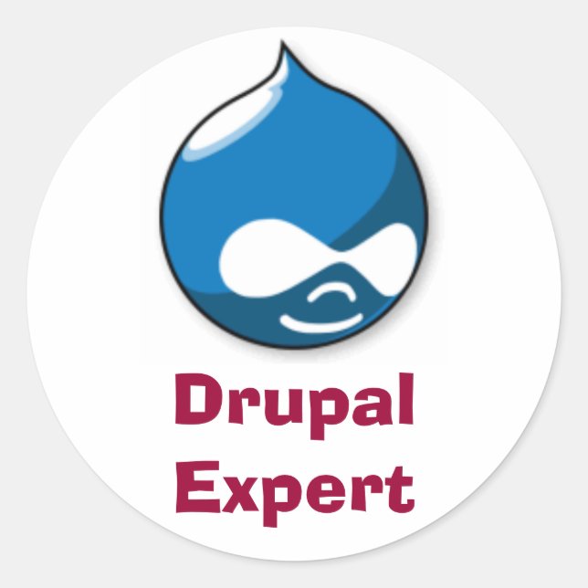 Drupal Expert Classic Round Sticker (Front)