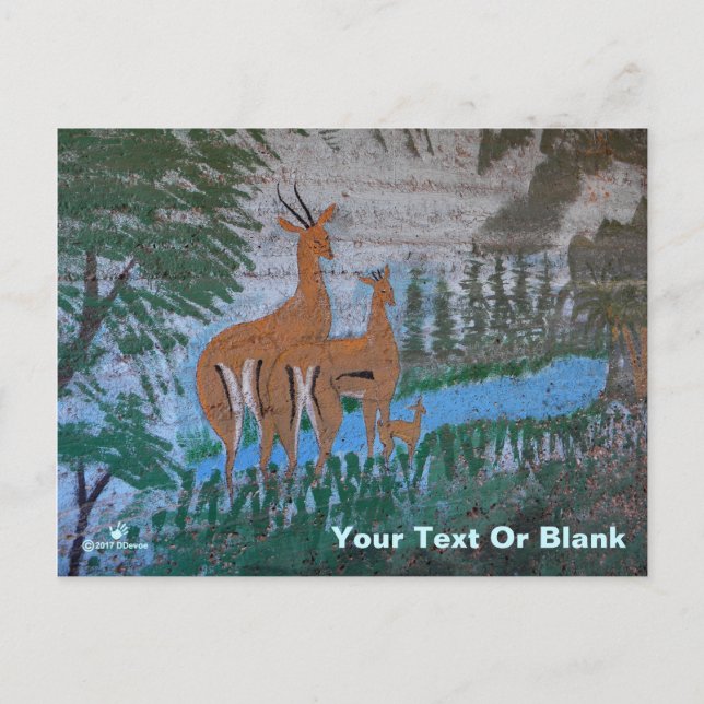 Druze Street Art - Gazelle Postcard (Front)