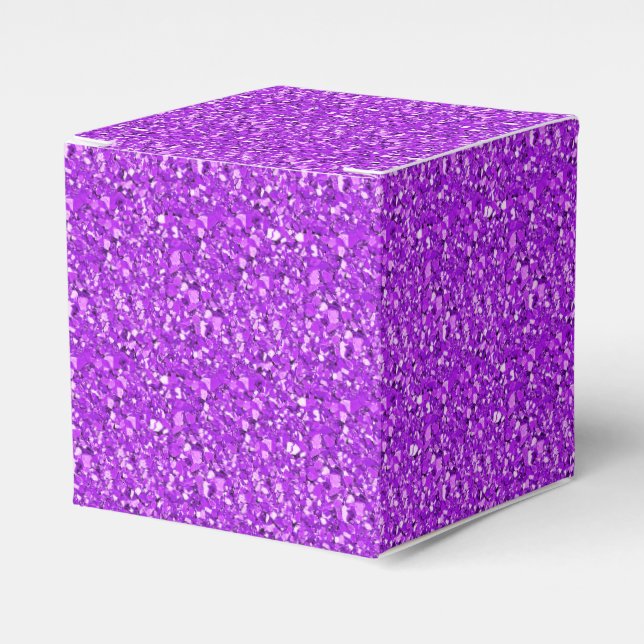 Druzy crystal - amethyst purple favour box (Front Side)
