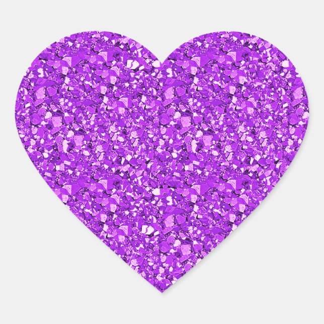 Druzy crystal - amethyst purple heart sticker (Front)