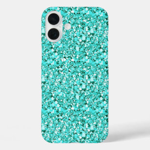 Druzy crystal - aquamarine blue iPhone 16 plus case