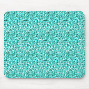 Druzy crystal - aquamarine blue mouse mat