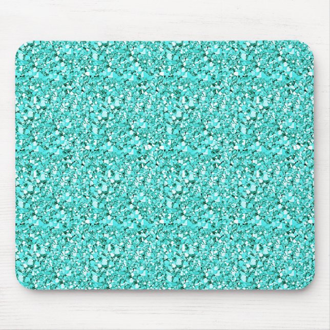 Druzy crystal - aquamarine blue mouse mat (Front)