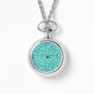 Druzy crystal - aquamarine blue watch