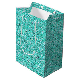 Druzy crystal - aquamarine medium gift bag