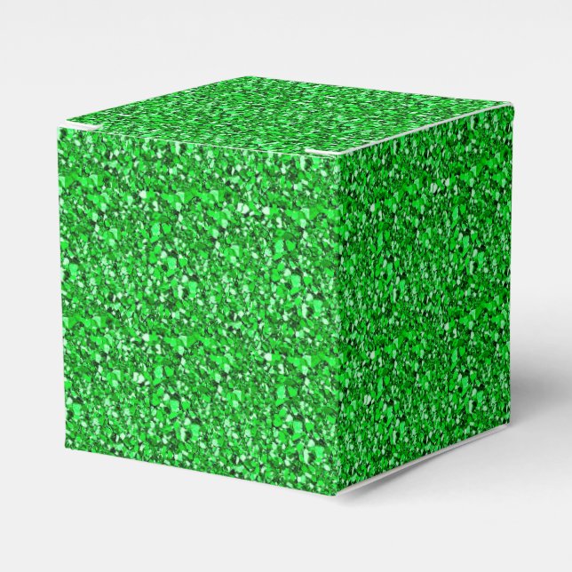 Druzy crystal - emerald green favour box (Front Side)