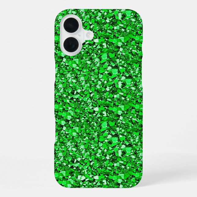 Druzy crystal - emerald green iPhone case (Back)