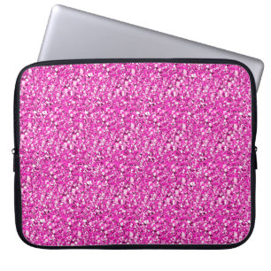 Druzy crystal - fuchsia pink laptop sleeve