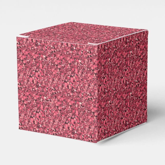 Druzy crystal - garnet red favour box (Front Side)