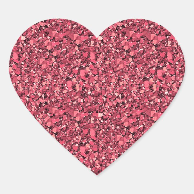 Druzy crystal - garnet red heart sticker (Front)
