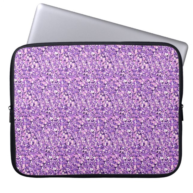 Druzy crystal - light orchid laptop sleeve (Front)