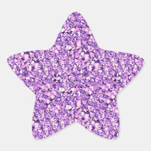 Druzy crystal - light orchid star sticker