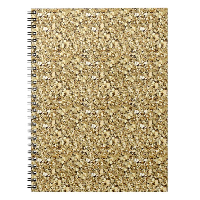 Druzy crystal - metallic gold notebook (Front)