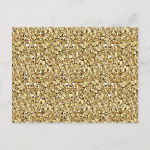 Druzy crystal - metallic gold postcard