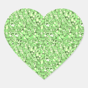 Druzy crystal - peridot green heart sticker