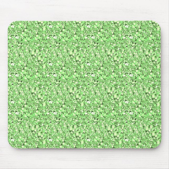 Druzy crystal - peridot green mouse mat (Front)