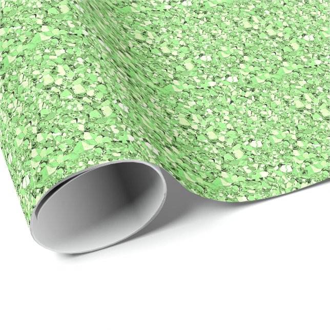 Druzy crystal - peridot green wrapping paper (Roll Corner)