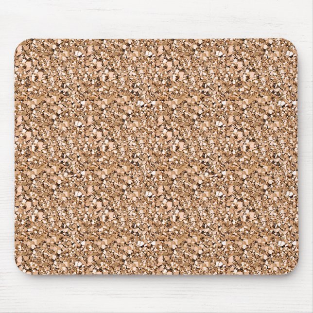 Druzy crystal - rose gold colour mouse mat (Front)