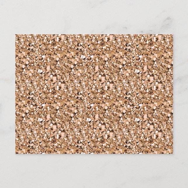 Druzy crystal - rose gold colour postcard (Front)