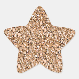 Druzy crystal - rose gold colour star sticker
