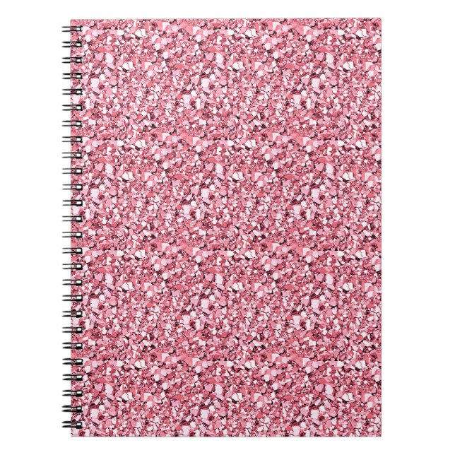 Druzy crystal - rose quartz pink notebook (Front)