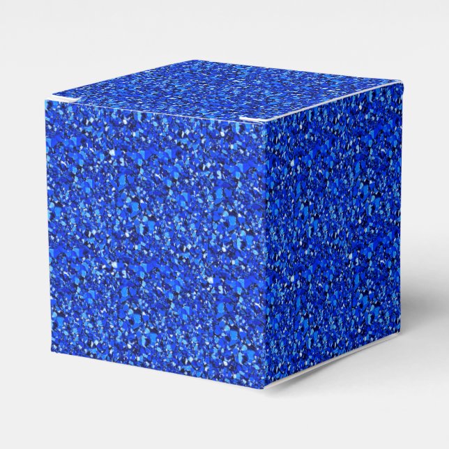 Druzy crystal - sapphire blue favour box (Front Side)