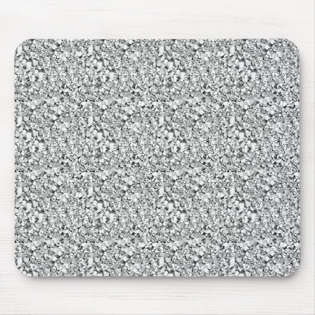 Druzy crystal - white gold colour mouse mat (Front)