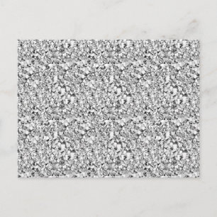 Druzy crystal - white gold colour postcard