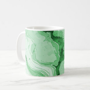 Druzy Forest Green Agate Look Coffee Mug