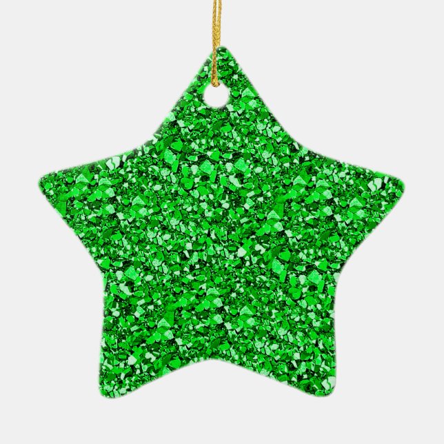 Druzy quartz crystals - emerald green ceramic tree decoration (Front)