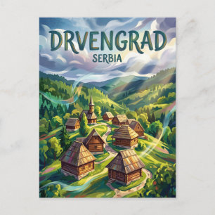 Drvengrad Serbia Postcard