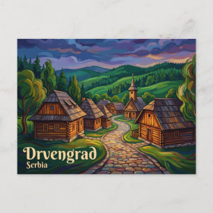 Drvengrad (Timber Town) Serbia Postcard