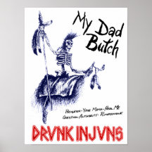DRVNK INJVNS- My Dad Butch 12"x 16"