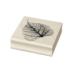 Dry Autumn Leaf Rubber Stamp