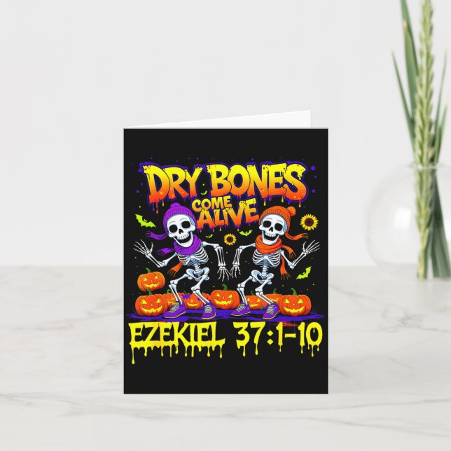Dry Bones Come Alive Ezekiel 37 Bible Verse Christ Card (Front)