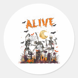 Dry Bones Come Alive Ezekiel 37 Funny Dancing Skel Classic Round Sticker