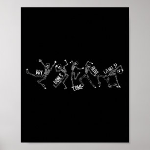 Dry Bones Come Alive Ezekiel 37 Halloween Skeleton Poster