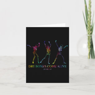 Dry Bones Come Alive Funny Skeleton Dancing 3 Card