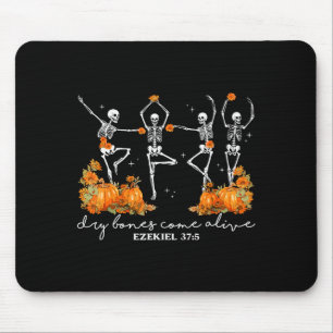 Dry Bones Come Alive Halloween Skeleton Dancing Ch Mouse Mat
