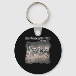 Dry Bones Come Alive Skeleton Dancing Halloween Key Ring